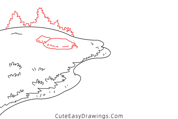 how to draw a river - www.cuteeasydrawings.com