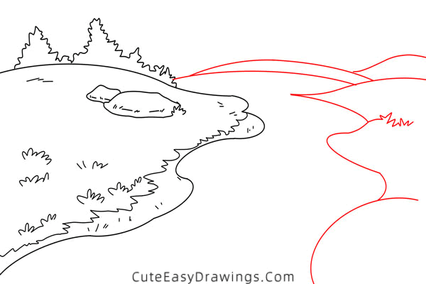 how to draw a river - www.cuteeasydrawings.com