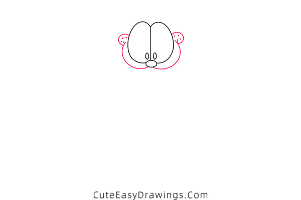 how to draw garfield - www.cuteeasydrawings.com