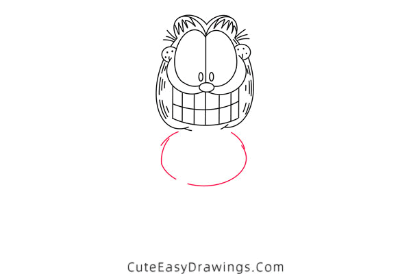 how to draw garfield - www.cuteeasydrawings.com