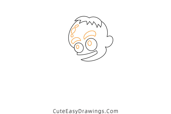 how to draw a zombie - www.cuteeasydrawings.com