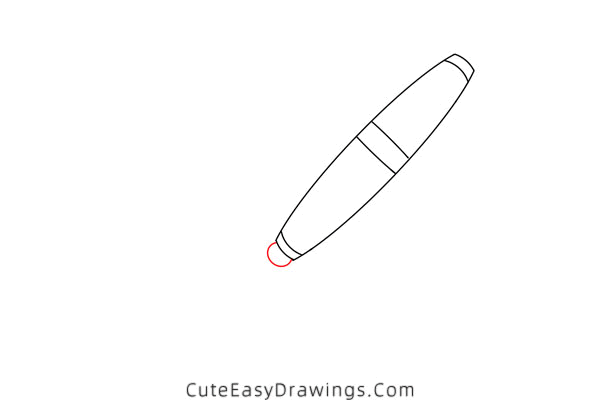 how to draw a fountain pen - www.cuteeasydrawings.com