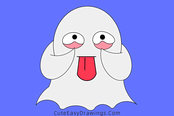 how to draw a ghost - www.cuteeasydrawings.com