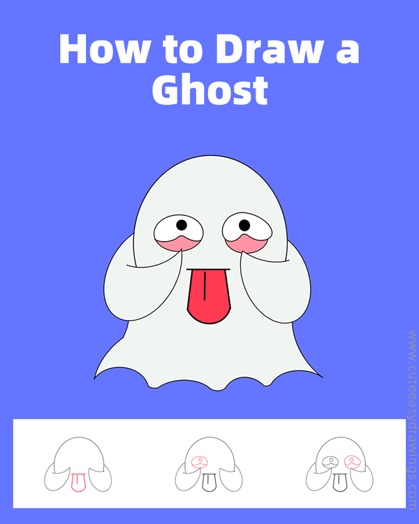 how to draw a ghost - www.cuteeasydrawings.com