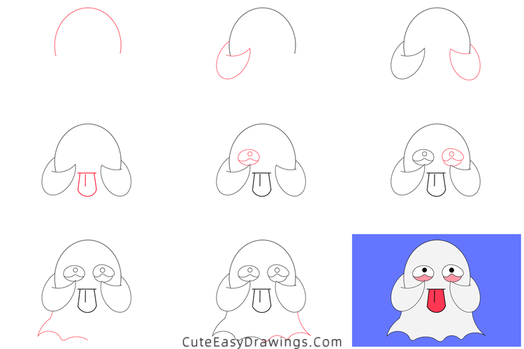 how to draw a ghost - www.cuteeasydrawings.com