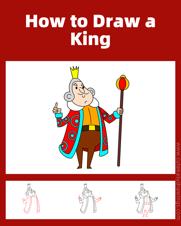 how to draw a king - www.cuteeasydrawings.com