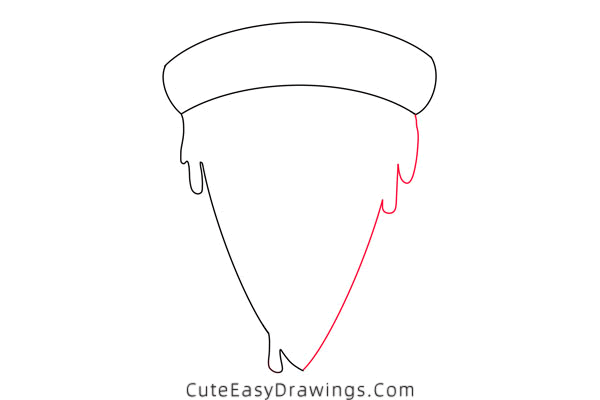 how to draw a pizza slice - www.cuteeasydrawings.com