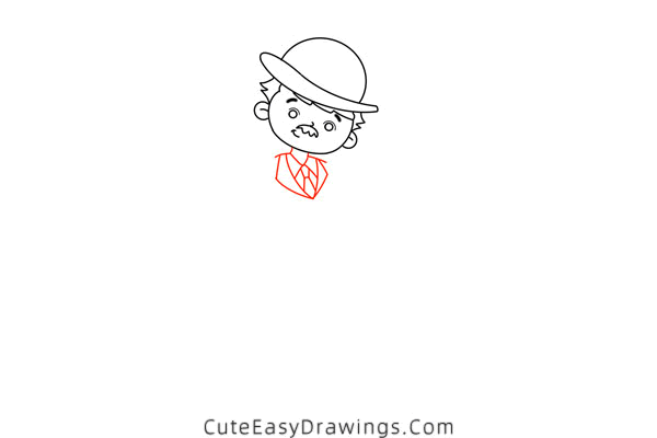 how to draw charlie chaplin - www.cuteeasydrawings.com