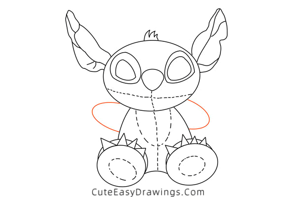 how to draw stitch - www.cuteeasydrawings.com