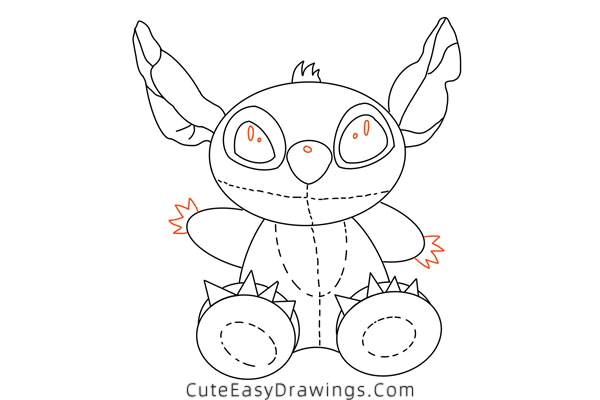 how to draw stitch - www.cuteeasydrawings.com