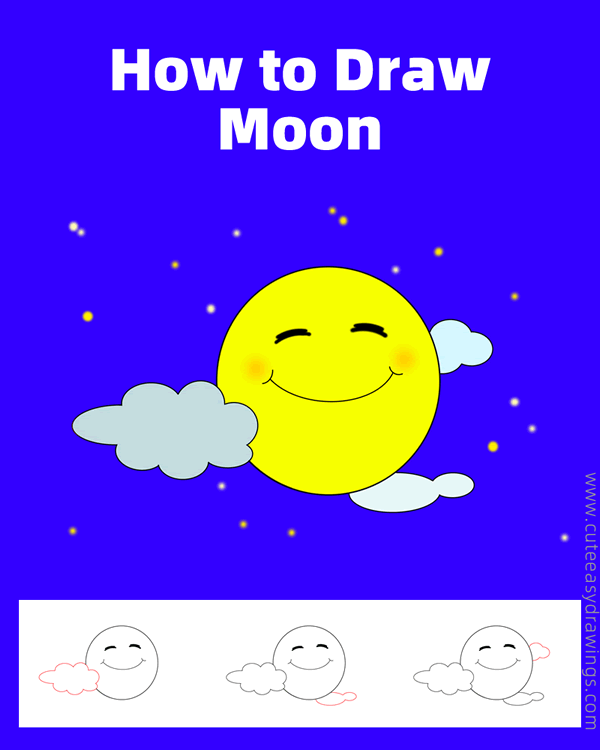 how to draw the night sky - www.cuteeasydrawings.com