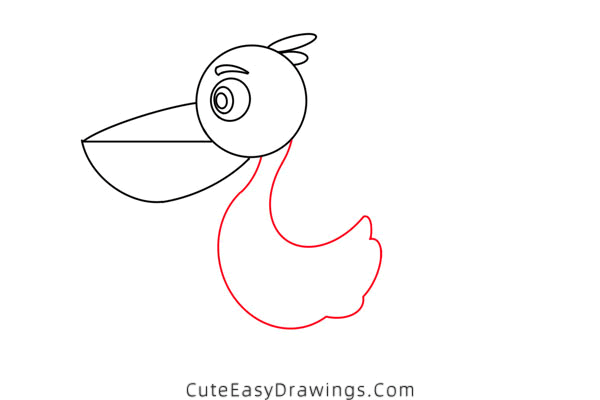 how to draw a pelican - www.cuteeasydrawings.com