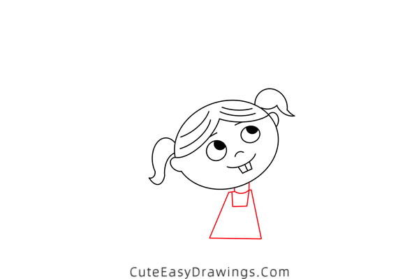 how to draw a girl with a balloon - www.cuteeasydrawings.com