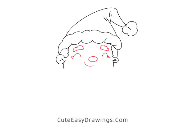 how to draw cartoon santa claus - www.cuteeasydrawings.com