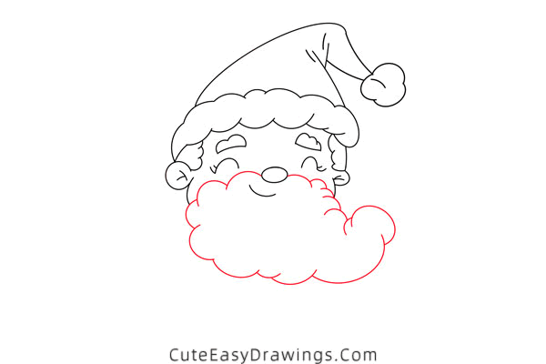 how to draw cartoon santa claus - www.cuteeasydrawings.com