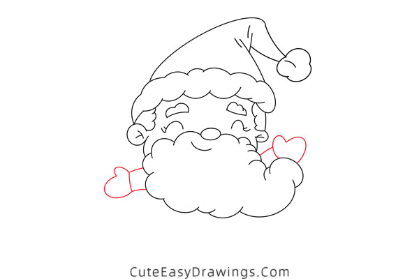 how to draw cartoon santa claus - www.cuteeasydrawings.com