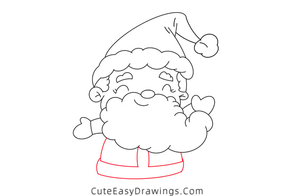 how to draw cartoon santa claus - www.cuteeasydrawings.com