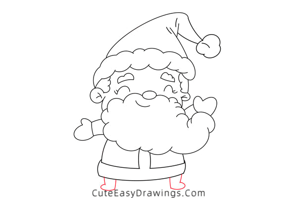 how to draw cartoon santa claus - www.cuteeasydrawings.com