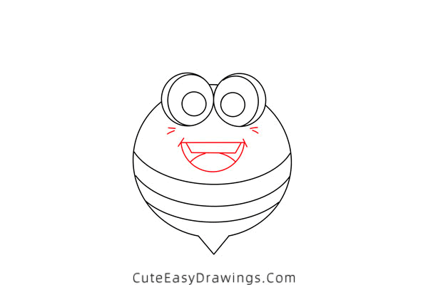 how to draw a bee - www.cuteeasydrawings.com