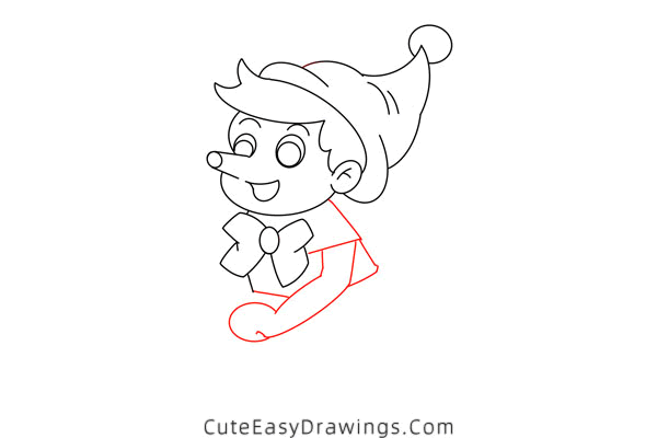 how to draw pinocchio - www.cuteeasydrawings.com