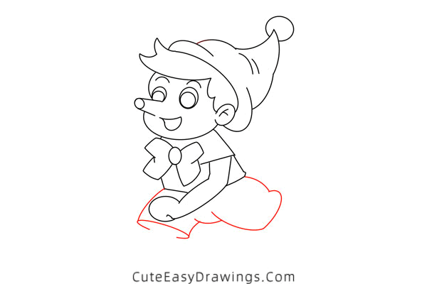 how to draw pinocchio - www.cuteeasydrawings.com