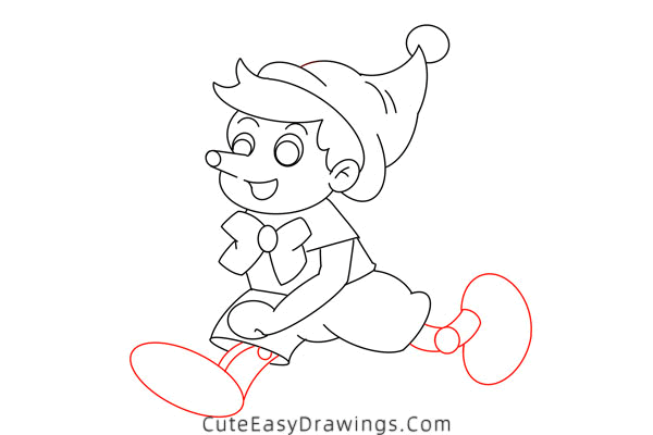 how to draw pinocchio - www.cuteeasydrawings.com