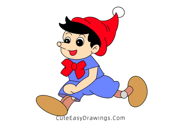 how to draw pinocchio - www.cuteeasydrawings.com