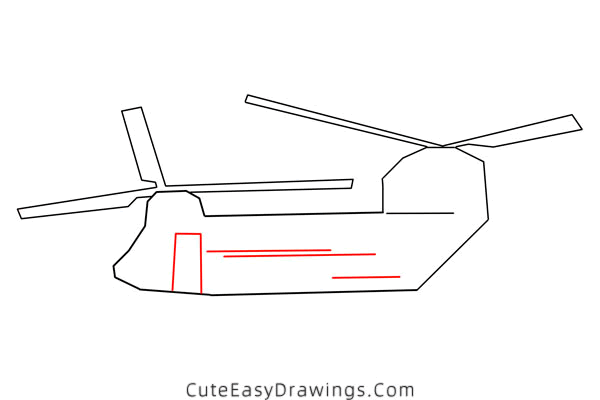 how to draw a military helicopter - www.cuteeasydrawings.com