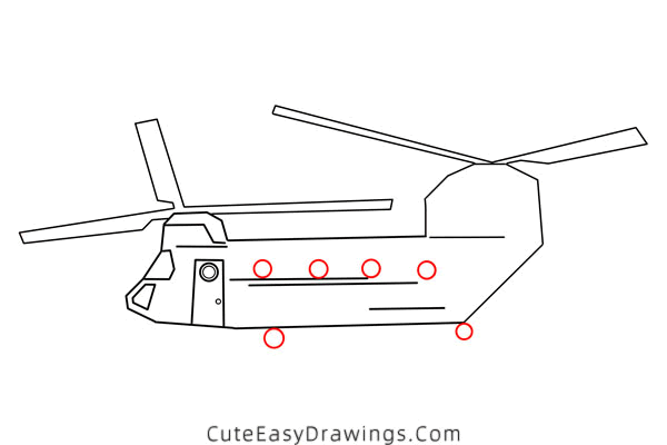 how to draw a military helicopter - www.cuteeasydrawings.com