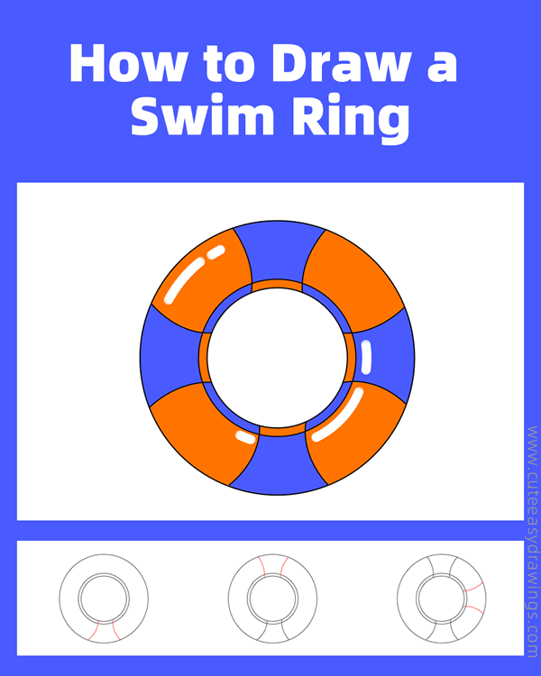 how to draw a swim ring - www.cuteeasydrawings.com