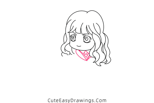 how to draw hermione granger - www.cuteeasydrawings.com