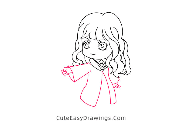 how to draw hermione granger - www.cuteeasydrawings.com