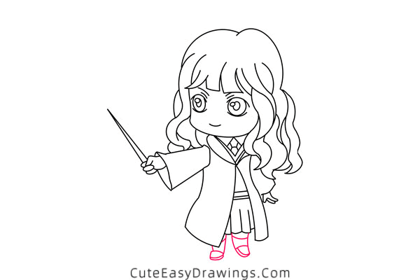 how to draw hermione granger - www.cuteeasydrawings.com