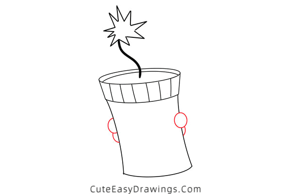 how to draw a firecracker - www.cuteeasydrawings.com