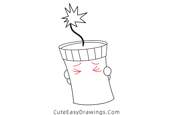 how to draw a firecracker - www.cuteeasydrawings.com