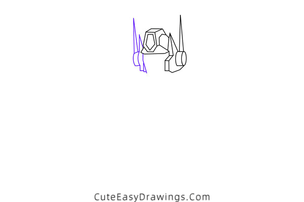 how to draw optimus prime - www.cuteeasydrawings.com