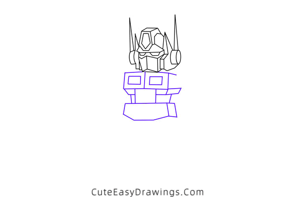 how to draw optimus prime - www.cuteeasydrawings.com