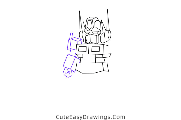 how to draw optimus prime - www.cuteeasydrawings.com