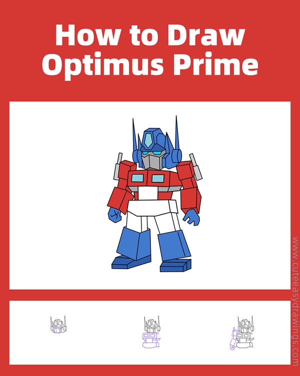 how to draw optimus prime - www.cuteeasydrawings.com