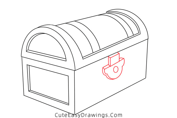 how to draw a treasure chest - www.cuteeasydrawings.com