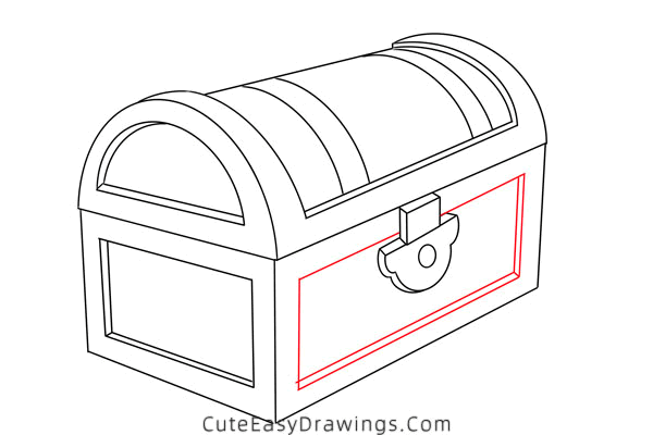 how to draw a treasure chest - www.cuteeasydrawings.com