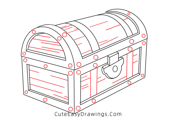 how to draw a treasure chest - www.cuteeasydrawings.com