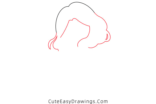 how to draw snow white - www.cuteeasydrawings.com