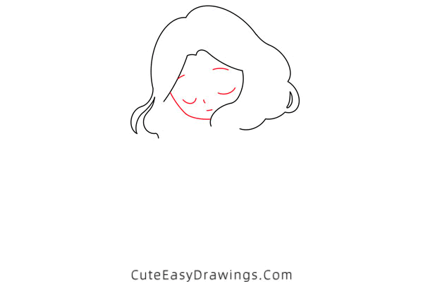 how to draw snow white - www.cuteeasydrawings.com