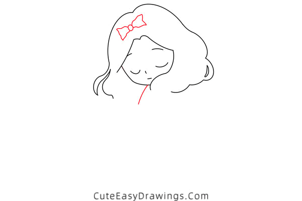 how to draw snow white - www.cuteeasydrawings.com