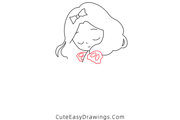 how to draw snow white - www.cuteeasydrawings.com