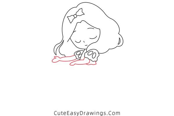 how to draw snow white - www.cuteeasydrawings.com