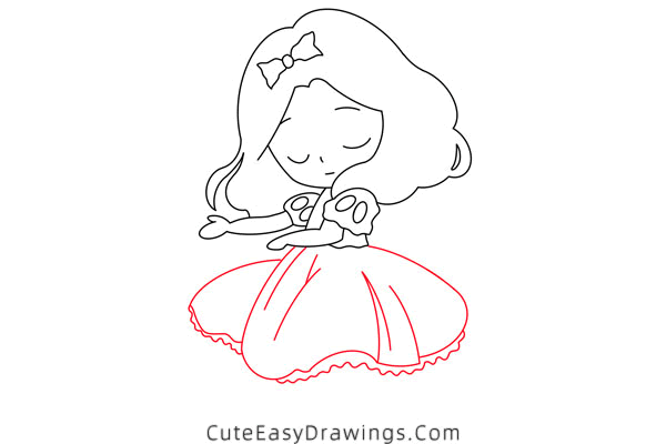 how to draw snow white - www.cuteeasydrawings.com