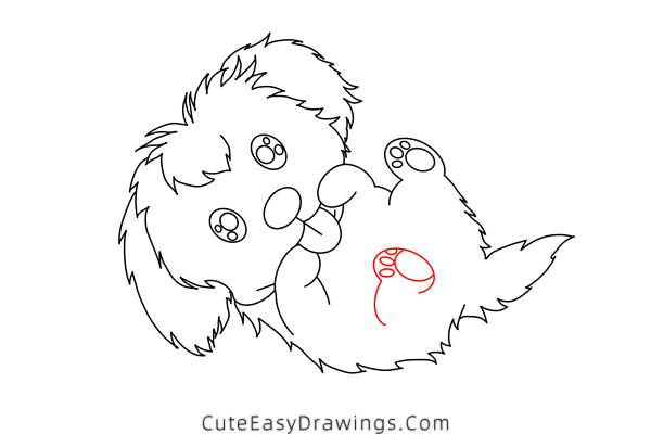 how to draw a puppy - www.cuteeasydrawings.com