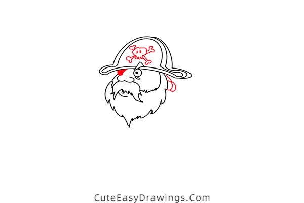 how to draw a pirate captain - www.cuteeasydrawings.com